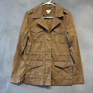 J.Crew XS Military Field Jacket Cotton Utility Cargo Coat Army Utility Workwear